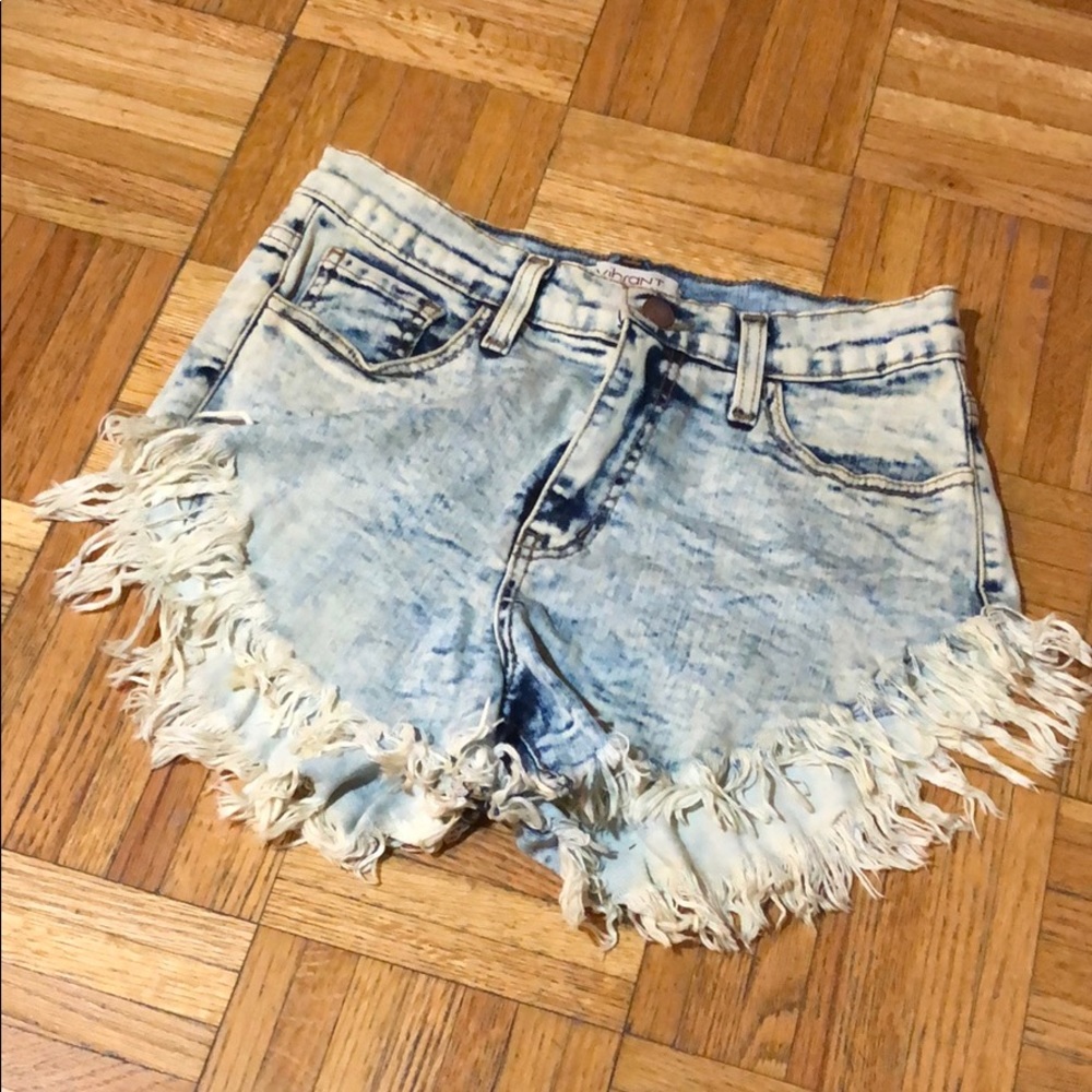 Acid Wash Cut Off Jean Shorts